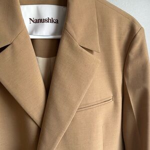 Nanushka Tan Blazer Tailored Suit Jacket